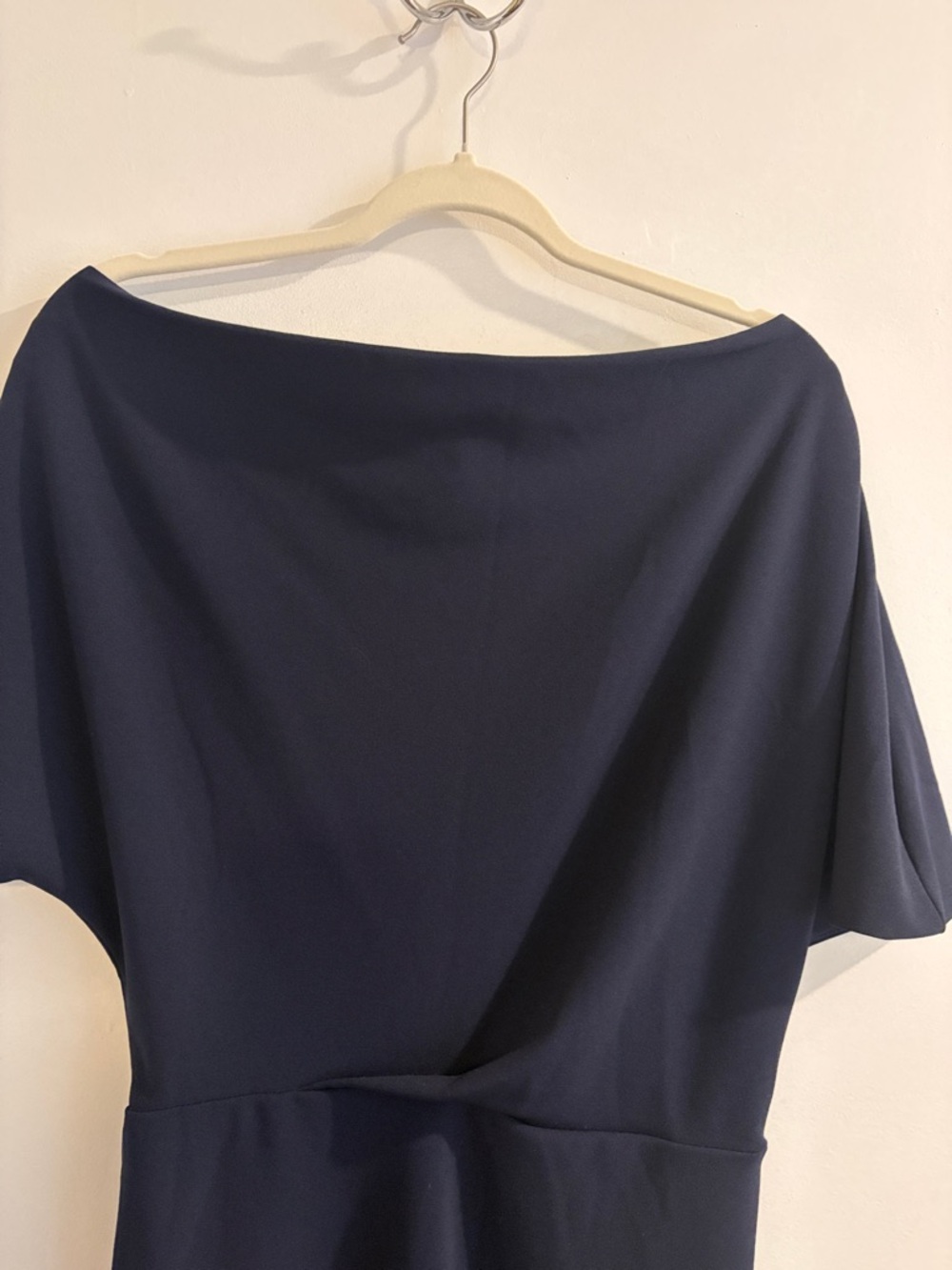 Alexia Admor Navy Off the shoulder sheath Dress size medium - Picture 4 of 8